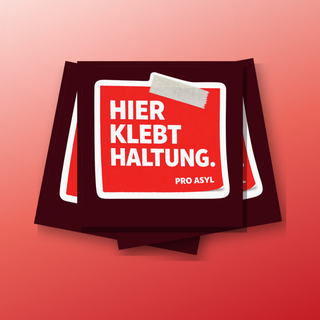 Aufkleber - Hier klebt Haltung