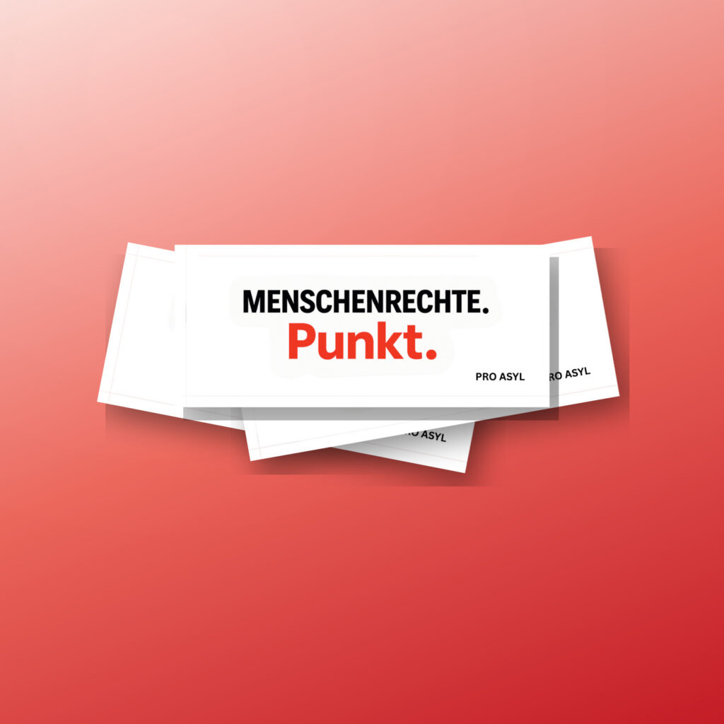 Aufkleber - Menschenrechte. Punkt.