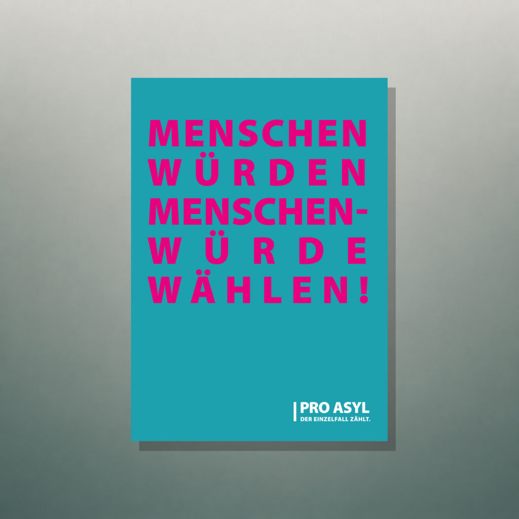 Print - Plakatset „Menschen würden Menschenwürde wählen“ A3