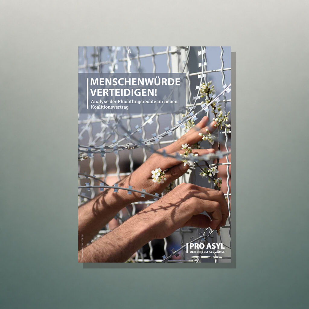 Print - Menschenwürde verteidigen! Analyse der Flüchtlingsrechte im neuen Koalitionsvertrag