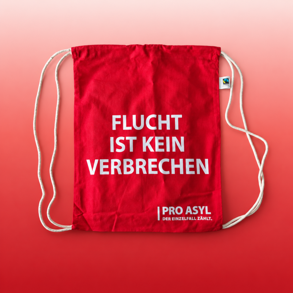 Sportbeutel - Flucht ist kein Verbrechen